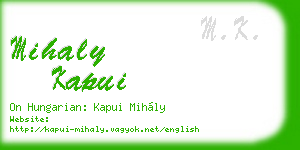 mihaly kapui business card
